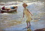 Nina en la playa by Joaquin Sorolla y Bastida Joaquin Sorolla